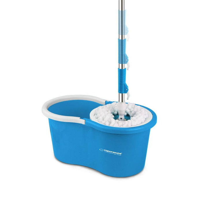 Mop with Bucket Esperanza EHS005 Albastru Alb Microfibră
