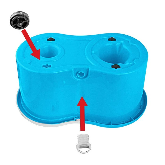 Mop with Bucket Esperanza EHS005 Albastru Alb Microfibră