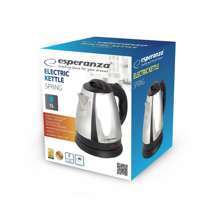 Fierbător Esperanza EKK116S Argintiu Oțel inoxidabil Plastic 1350 W 1 L