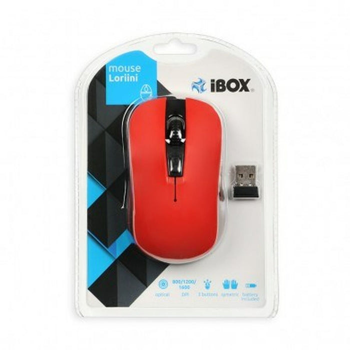 Mouse Fără Fir Ibox LORIINI Negru/Roșu