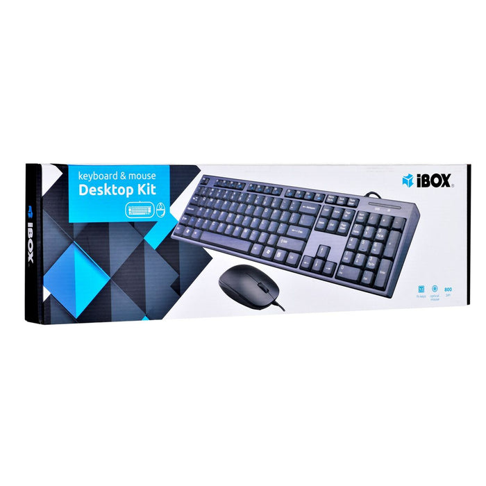 Tastatură și Mouse Ibox IKMS606 Qwerty US Negru QWERTY