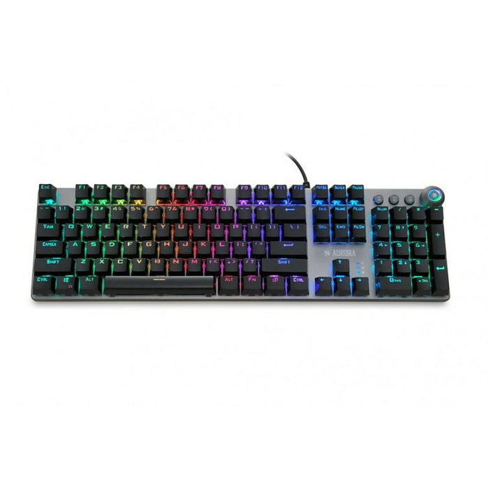Tastatură Ibox AURORA K-4 Negru Negru/Argintiu QWERTY