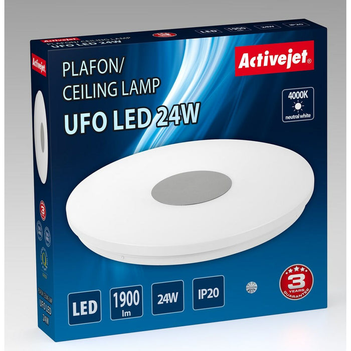 Lustră Activejet AJE-UFO 24W Alb Argintiu 80 24 W Metal (4000 K) (1 Unități)