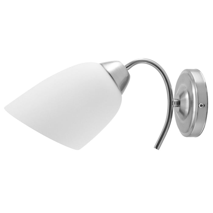 Lampă de perete Activejet NIKITA 1P Nikiel Alb nichel Metal Sticlă 60 W 220-240 V 26 x 12 x 12,5 cm 30 x 12 x 15 cm (1 Piese)
