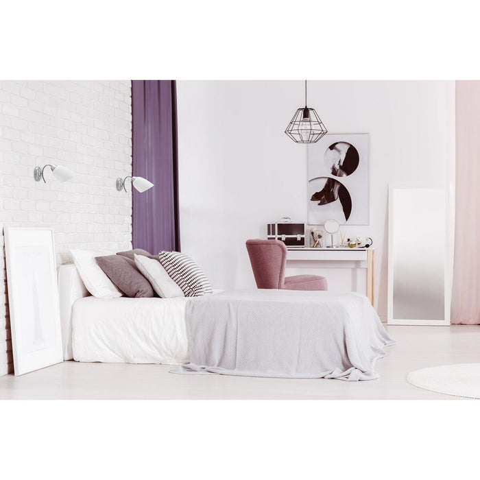 Lampă de perete Activejet NIKITA 1P Nikiel Alb nichel Metal Sticlă 60 W 220-240 V 26 x 12 x 12,5 cm 30 x 12 x 15 cm (1 Piese)