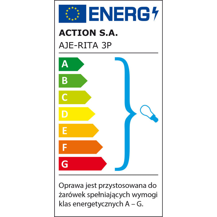 Lustră Activejet Rita Metal Sticlă 40 W 230 V