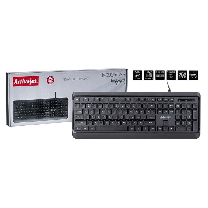 Tastatură Activejet K-3904 Negru QWERTY