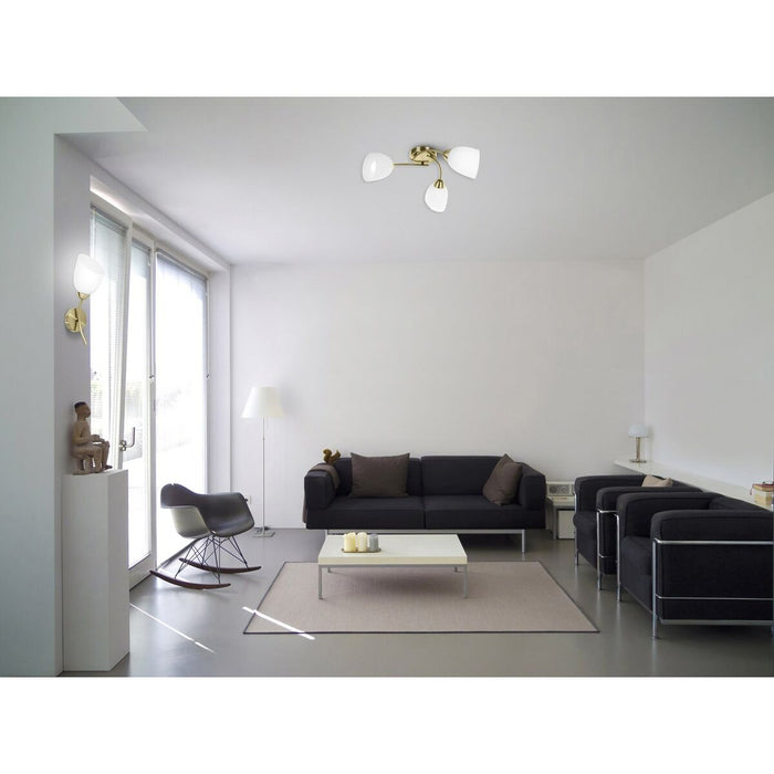 Lampă de perete Activejet Alb Auriu* Metal Sticlă 40 W 40 x 12 x 20 cm (1 Piese)