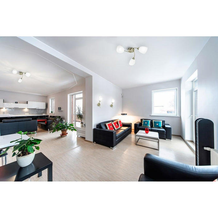 Lustră Activejet Benita Alb nichel Metal Sticlă 40 W 230 V 60 cm