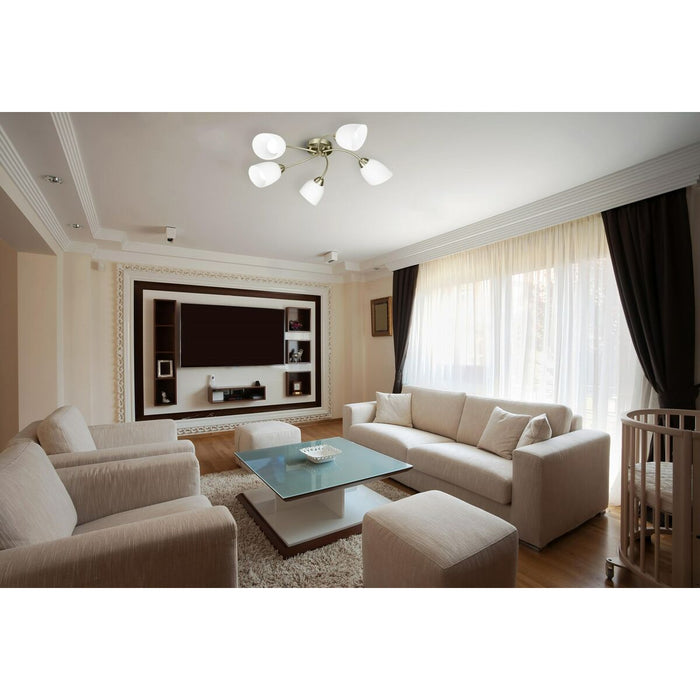 Lustră Activejet Benita Alb nichel Metal Sticlă 40 W 230 V