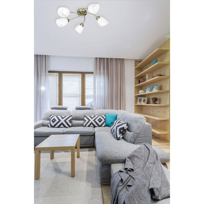 Lustră Activejet Benita Alb nichel Metal Sticlă 40 W 230 V