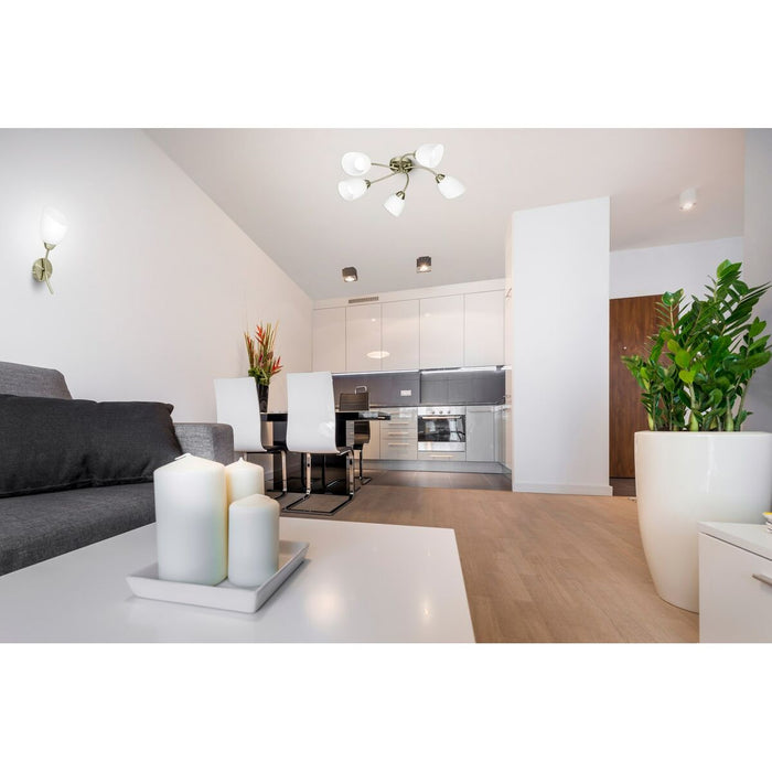 Lustră Activejet Benita Alb nichel Metal Sticlă 40 W 230 V