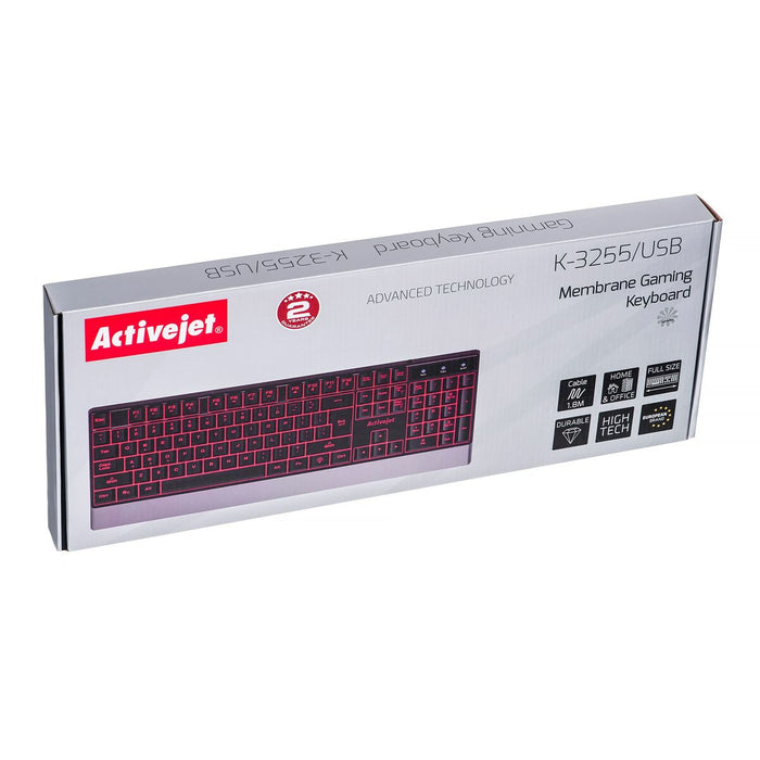Tastatură Activejet K-3255 Negru Monocrom QWERTY