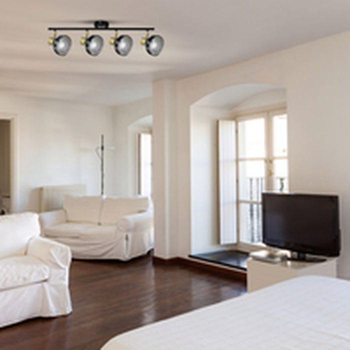 Lustră Activejet AJE-LISA 4P                     Negru Aur Metal 40 W 230 V
