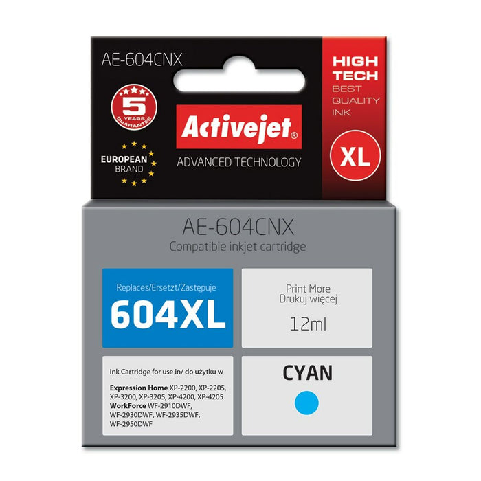 Cartuș Compatibil Activejet AE-604CNX Cyan