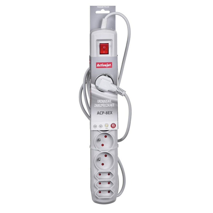Placă de circuit Prize 8 Puncte de Conectare cu Întrerupător Activejet APN-8G (1,5 m)
