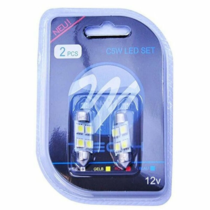 Bec auto M-Tech LB072W 12 V Alb C5W 36 mm 1,36 W Lumină LED Partea din spate