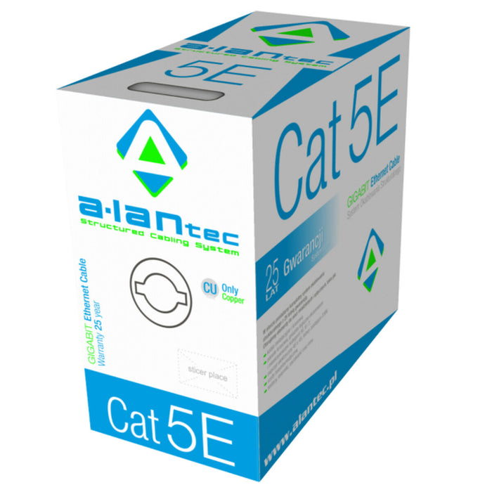 Cablu de Rețea Rigid UTP Categoria 6 Alantec KIU5PVC305 Gri 305 m
