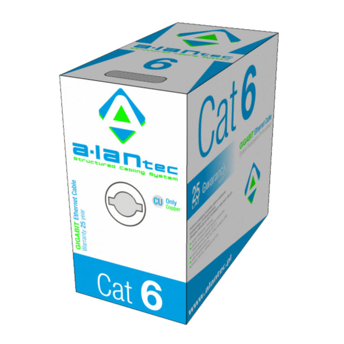 Cablu de Rețea Rigid UTP Categoria 6 Alantec KIU6LINKA305 Gri 305 m