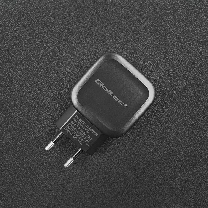 Încărcător de Perete Qoltec 50180 Negru 12 W