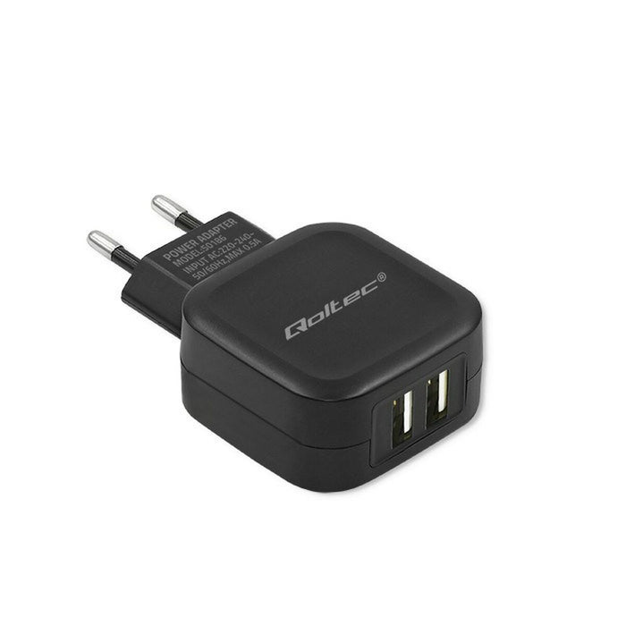 Încărcător de Perete Qoltec 50186 Negru 17 W