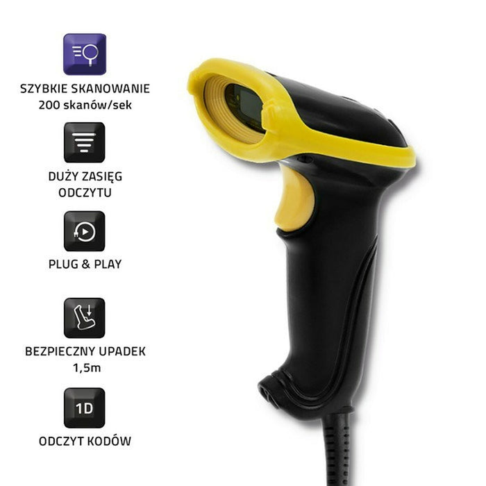 Cititor de Coduri de Bare Qoltec 50860