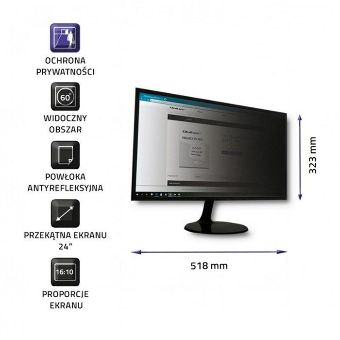 Suport de Perete Qoltec 51061 24"
