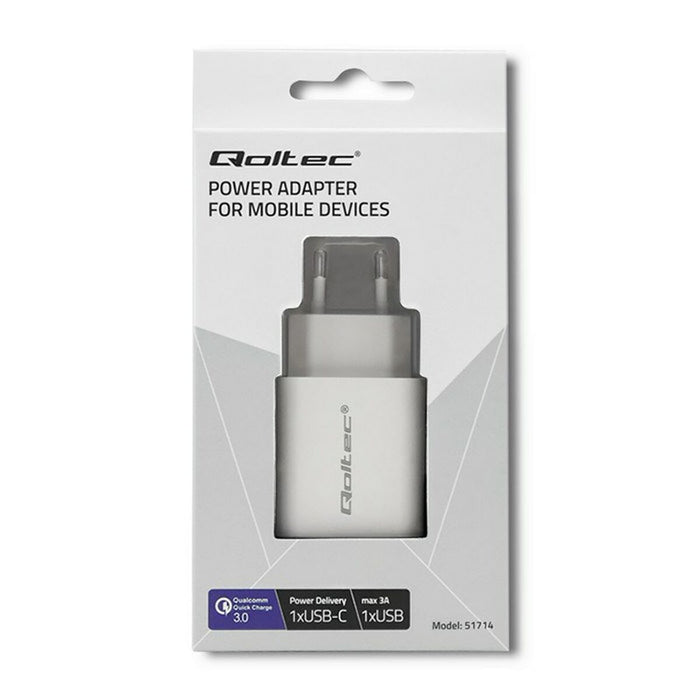 Încărcător de Perete Qoltec 51714 Alb 18 W