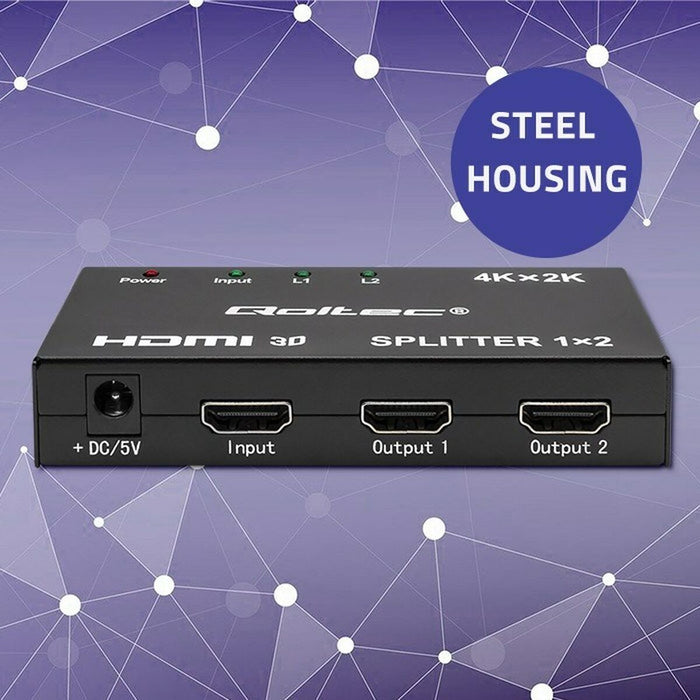 Switch HDMI Qoltec 51796 Negru