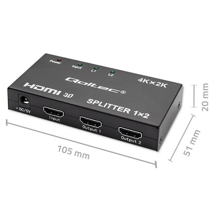 Switch HDMI Qoltec 51796 Negru