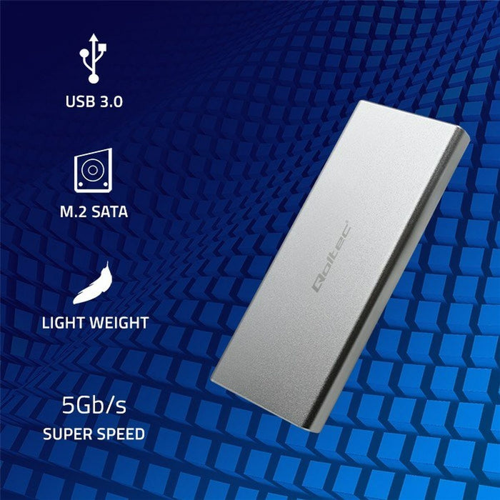Cutie Externă Qoltec 51833 Gri
