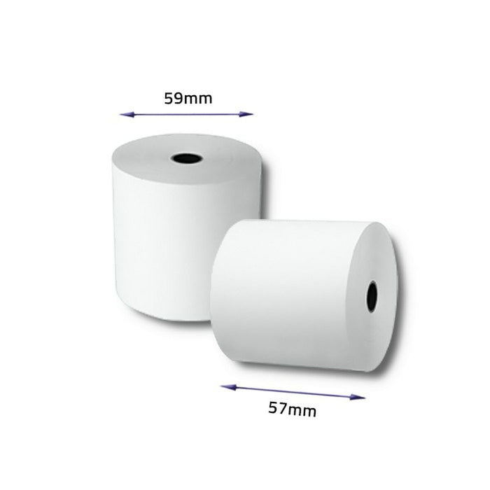 Rolă de Hârtie Termică Qoltec 51897 10 Unități Alb 57 mm 40 m