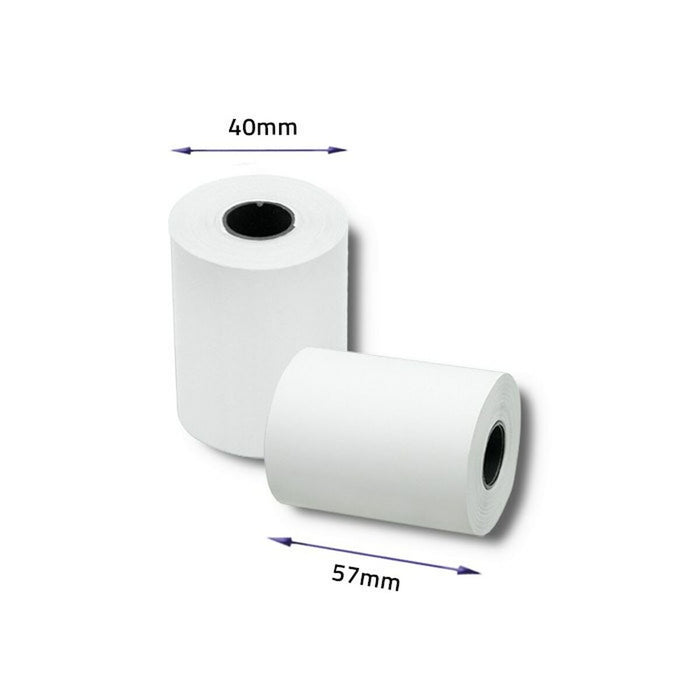 Rolă de Hârtie Termică Qoltec 51899 10 Unități Alb 57 mm 16 m