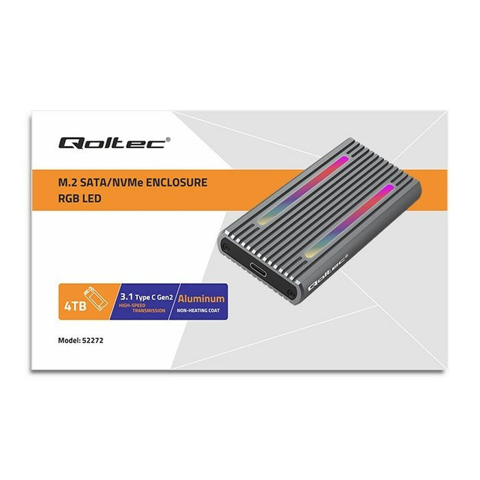Husă Hard Disk Qoltec 52272 Gri