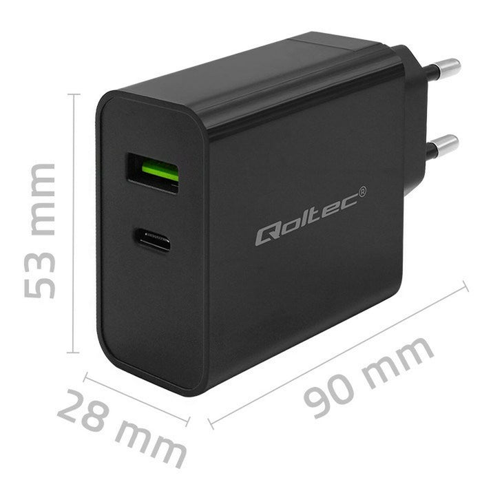 Încărcător de Perete Qoltec 52378 Negru 45 W (1 Unități)