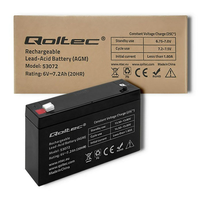 Baterie pentru Sistem de Alimentare Neîntreruptă Qoltec 53072 7200 mAh 6 V