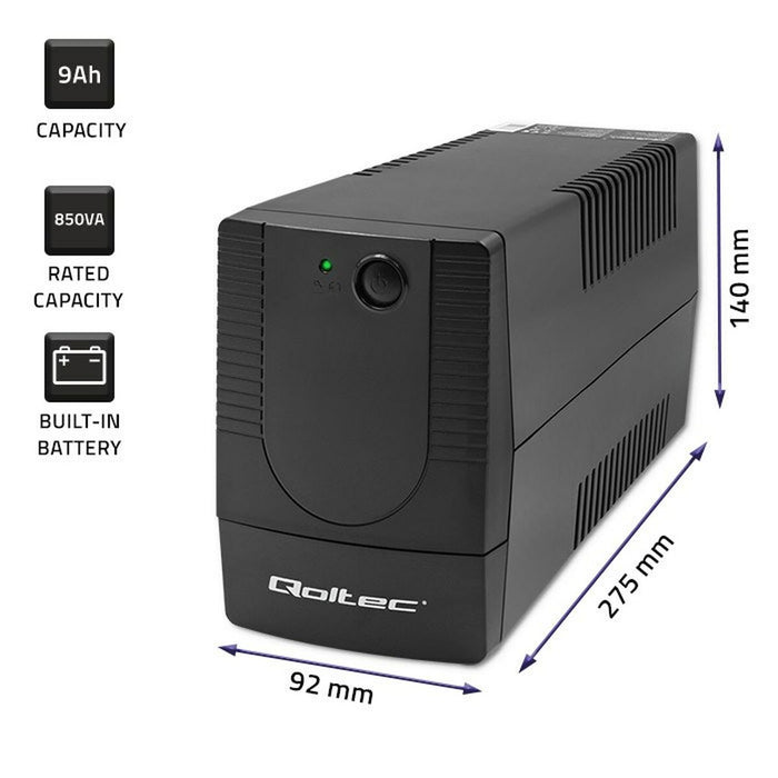 Sistem de Alimentare Neîntreruptă Interactiv Qoltec 53773 480 W
