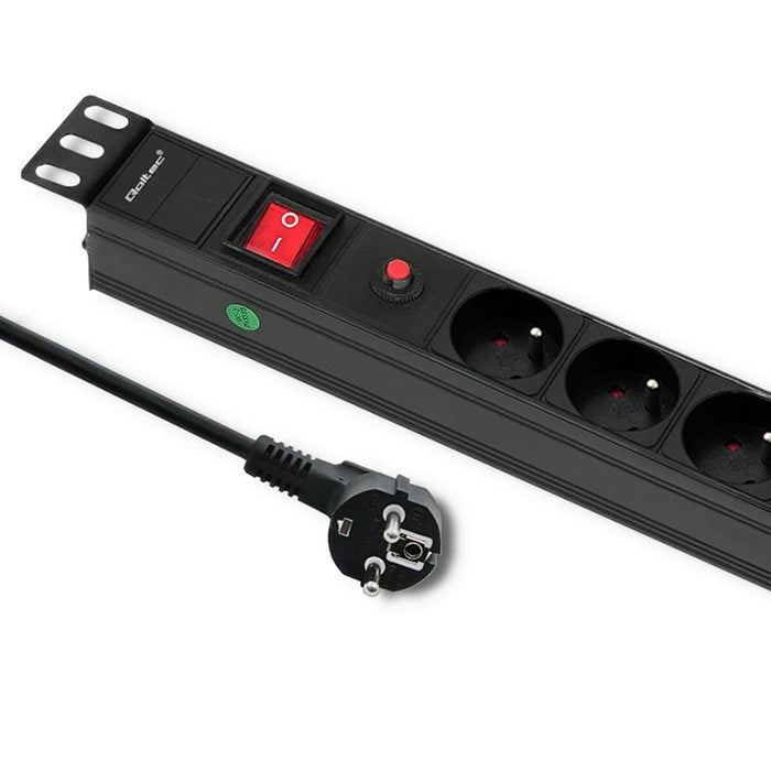 Placă de Circuit 19” 6 Puncte de Conectare Schuko Qoltec 53995 (2 m)