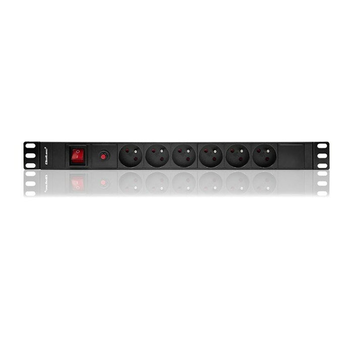 Placă de Circuit 19” 6 Puncte de Conectare Schuko Qoltec 53995 (2 m)