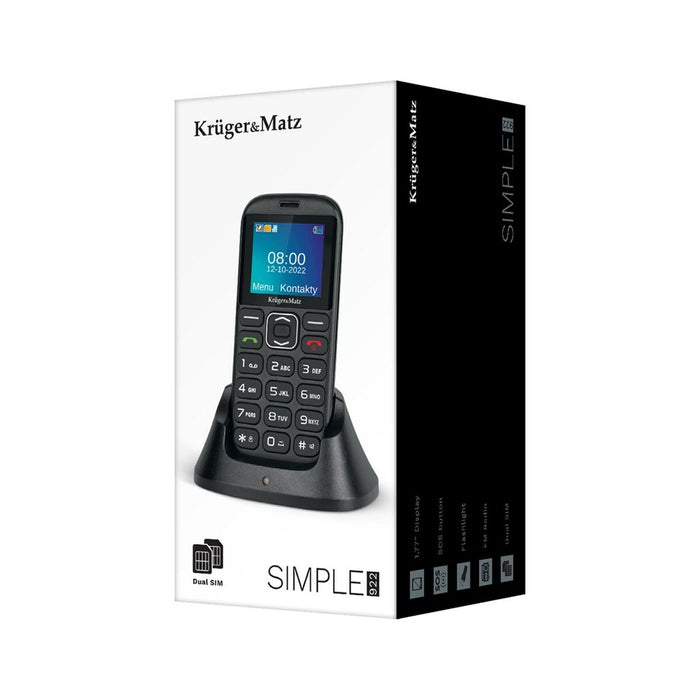 Telefon Mobil pentru Persoane Vârstnice Kruger & Matz KM0922 1,77" Negru