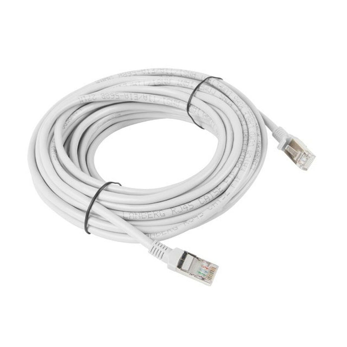 Cablu de Rețea Rigid UTP Categoria 6 Lanberg PCU6-10CC-1000-S Alb 10 m Gri