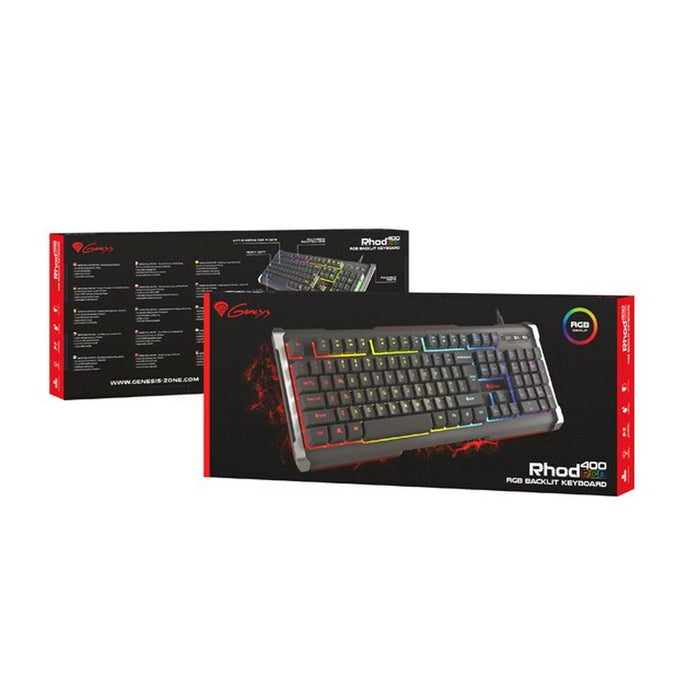 Tastatură Natec GENESIS Rhod 400 Negru RGB