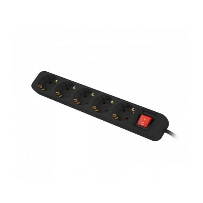 Placă de circuit Prize 5 Puncte de Conectare Schuko Lanberg 3 m Negru