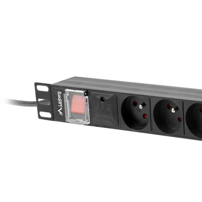 Placă de Circuit 19” 6 Puncte de Conectare Schuko Lanberg PDU-06E-0200-BK (2 m)