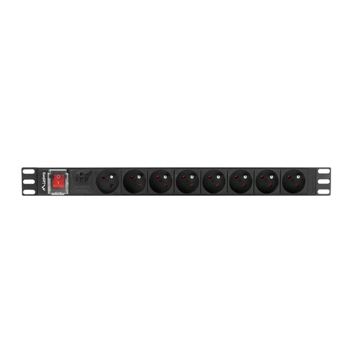 Placă de Circuit 19” 8 Puncte de Conectare Schuko cu On/Off Switch Lanberg PDU-08E-0200-BK (2 m)