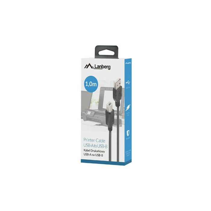 Cablu USB A la USB B Lanberg CA-USBA-15CU-0010-BK Negru 1 m