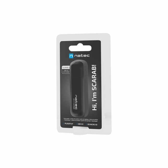 Cititor Extern de Carduri Natec Scarab 2 card Black USB 3.0 Type-A - Card-Reader Negru