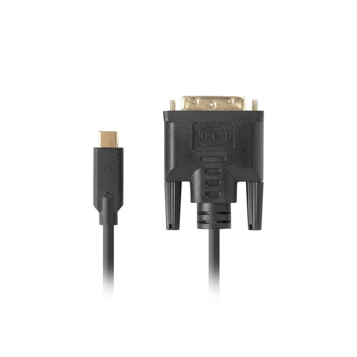 Cablu USB C la DVI-D Lanberg CA-CMDV-10CU-0010-BK Negru 1 m
