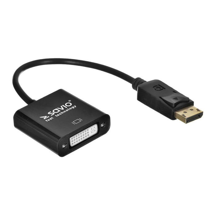 Adaptor DisplayPort la DVI Savio CL-91 Negru 20 cm