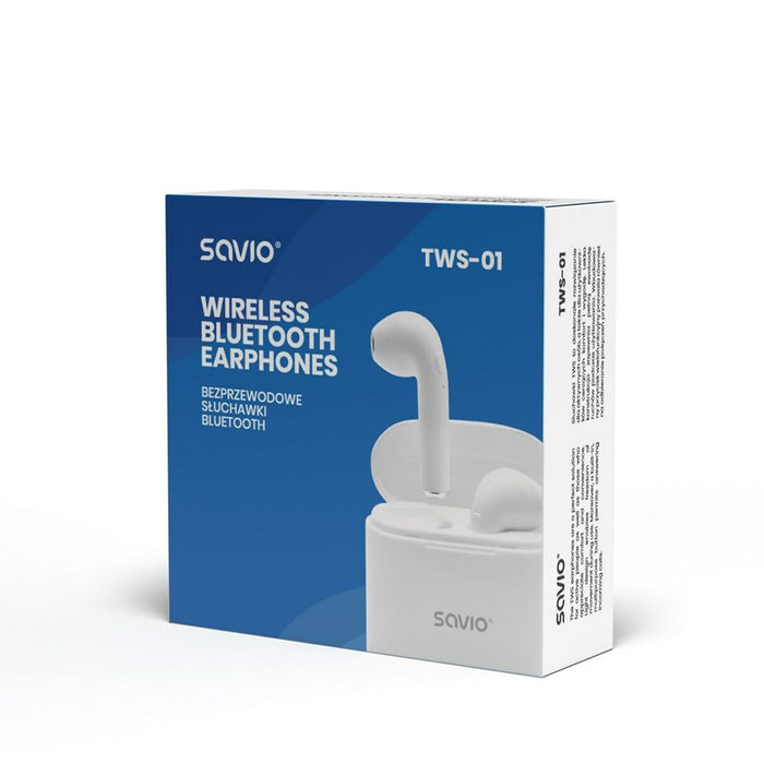 Căști in Ear Bluetooth Savio TWS-01 Alb